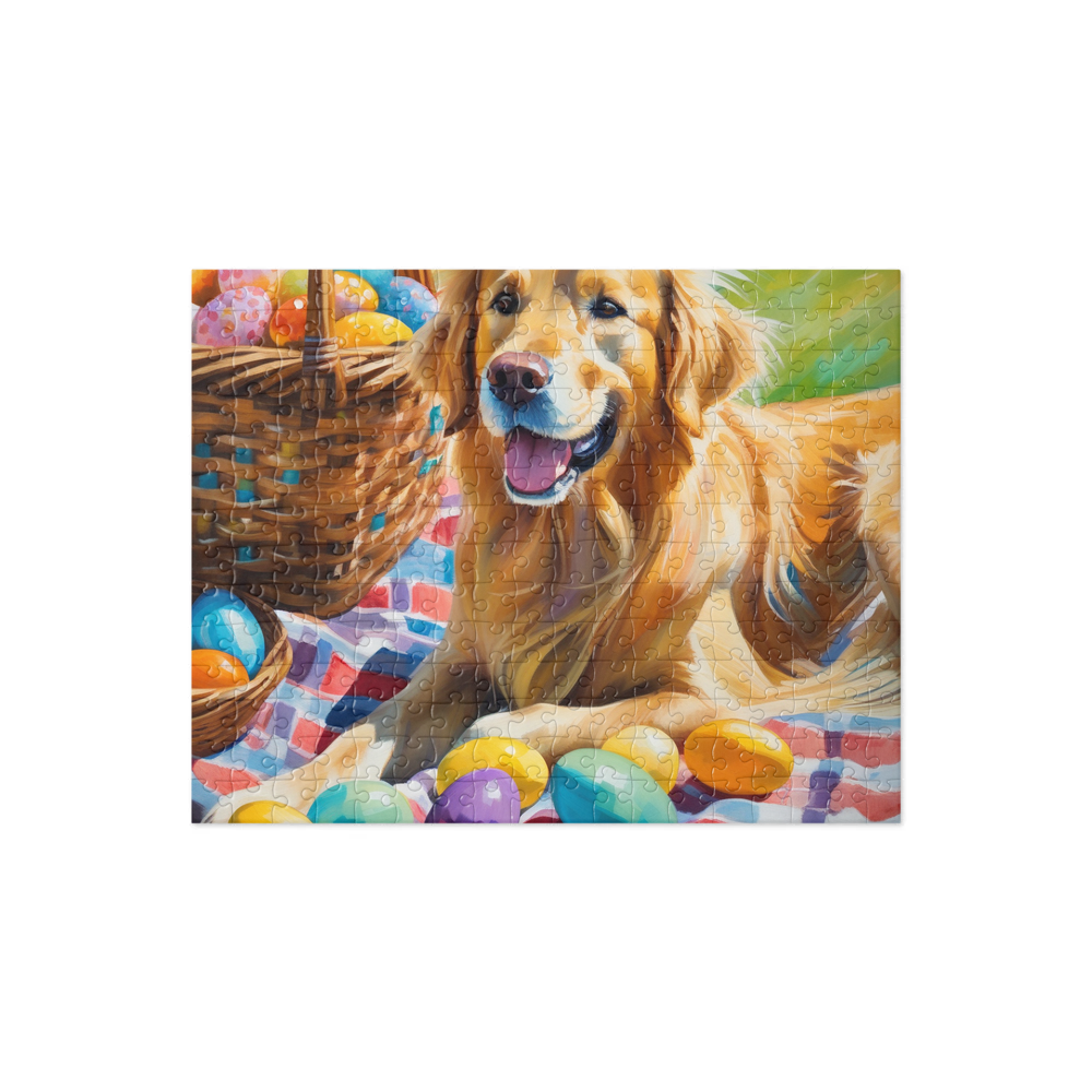 PugMug Custom Golden Retriever Jigsaw Puzzle