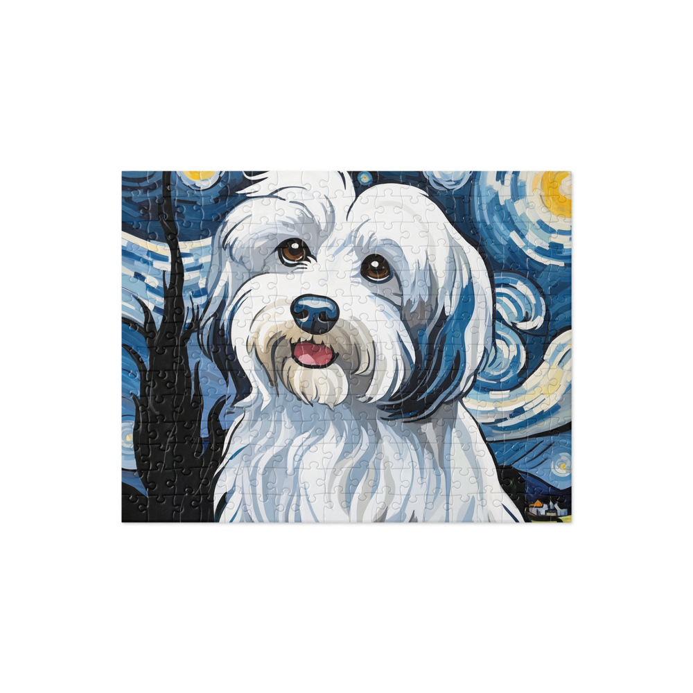 PugMug Custom Black-and-white Havanese Dog Jigsaw Puzzle