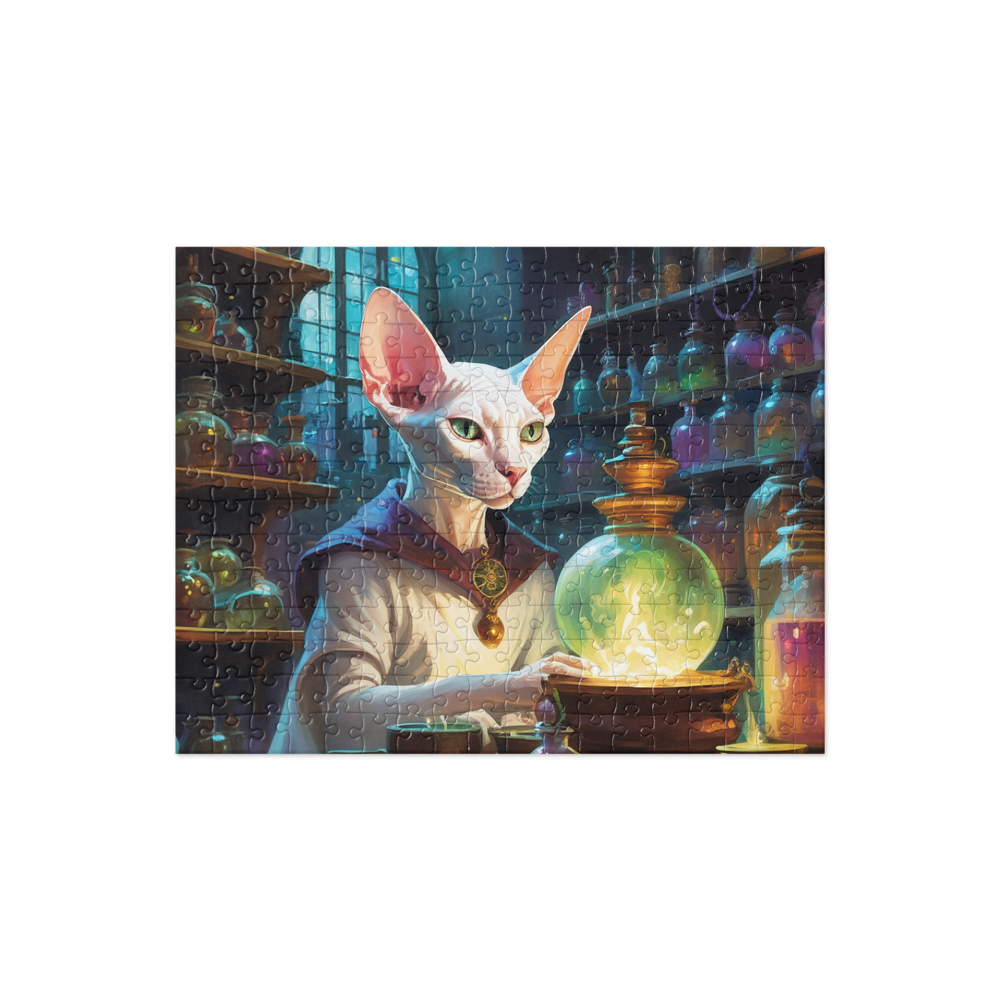 PugMug Custom White Sphynx Cat Jigsaw Puzzle