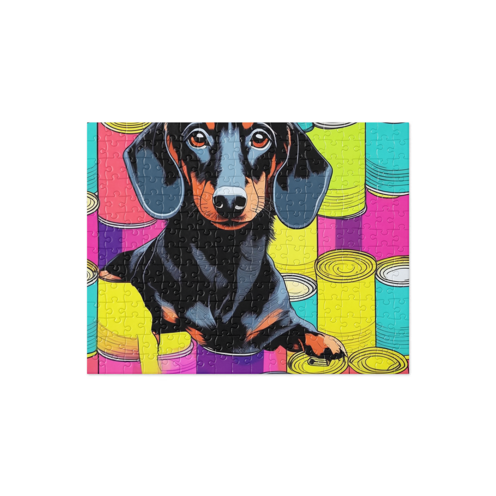 PugMug Custom Black Dachshund Jigsaw Puzzle