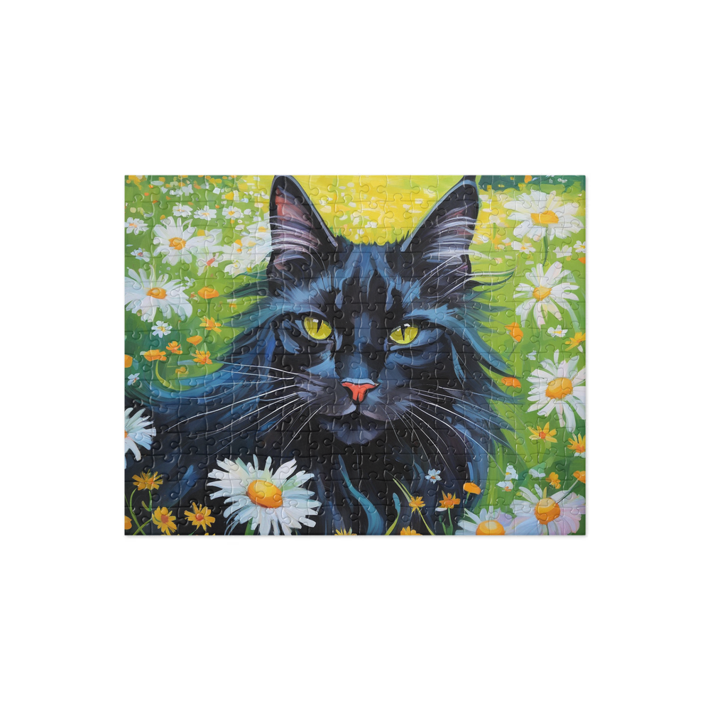 PugMug Custom Black Maine Coon Cat Jigsaw Puzzle