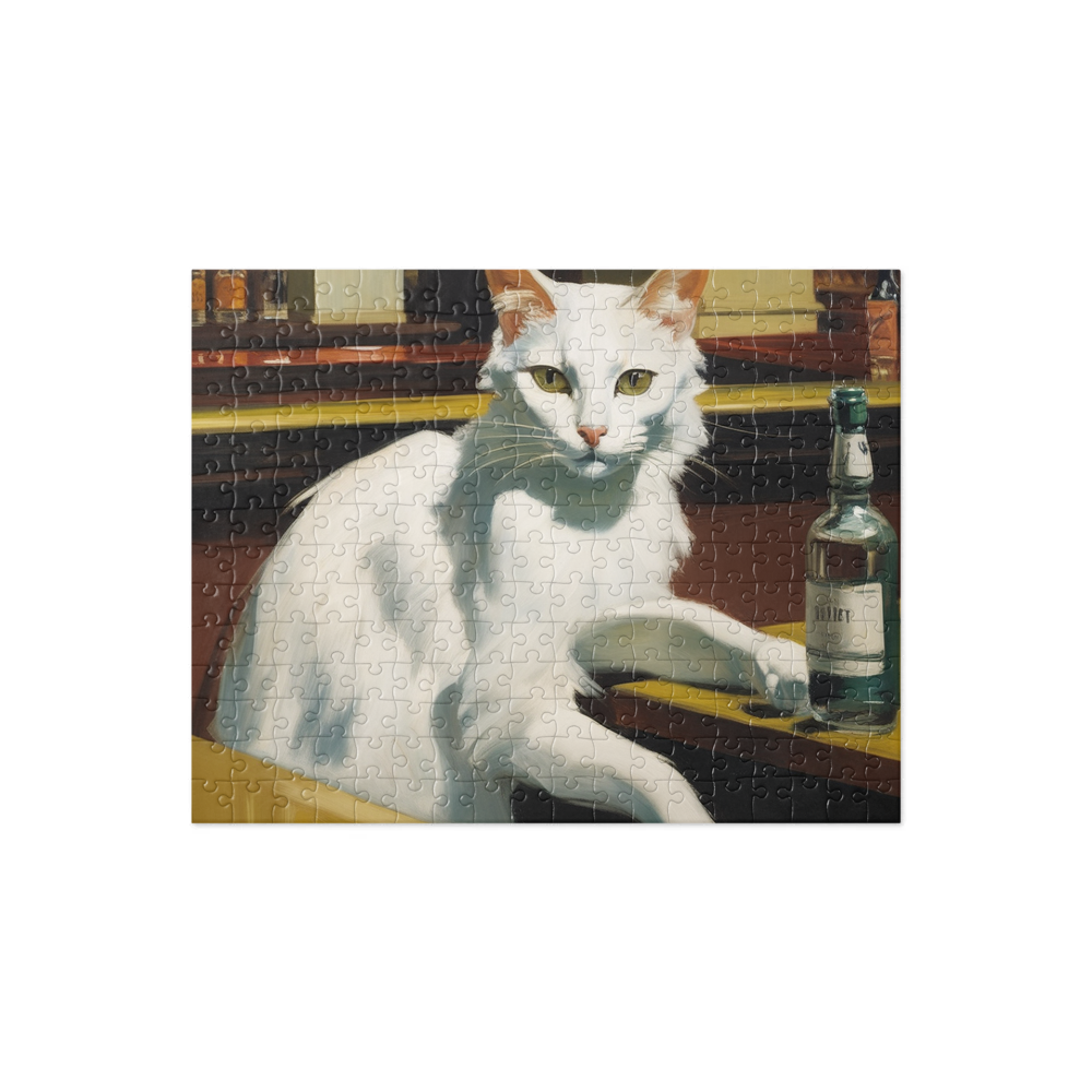 PugMug Custom White Companion Cat Jigsaw Puzzle