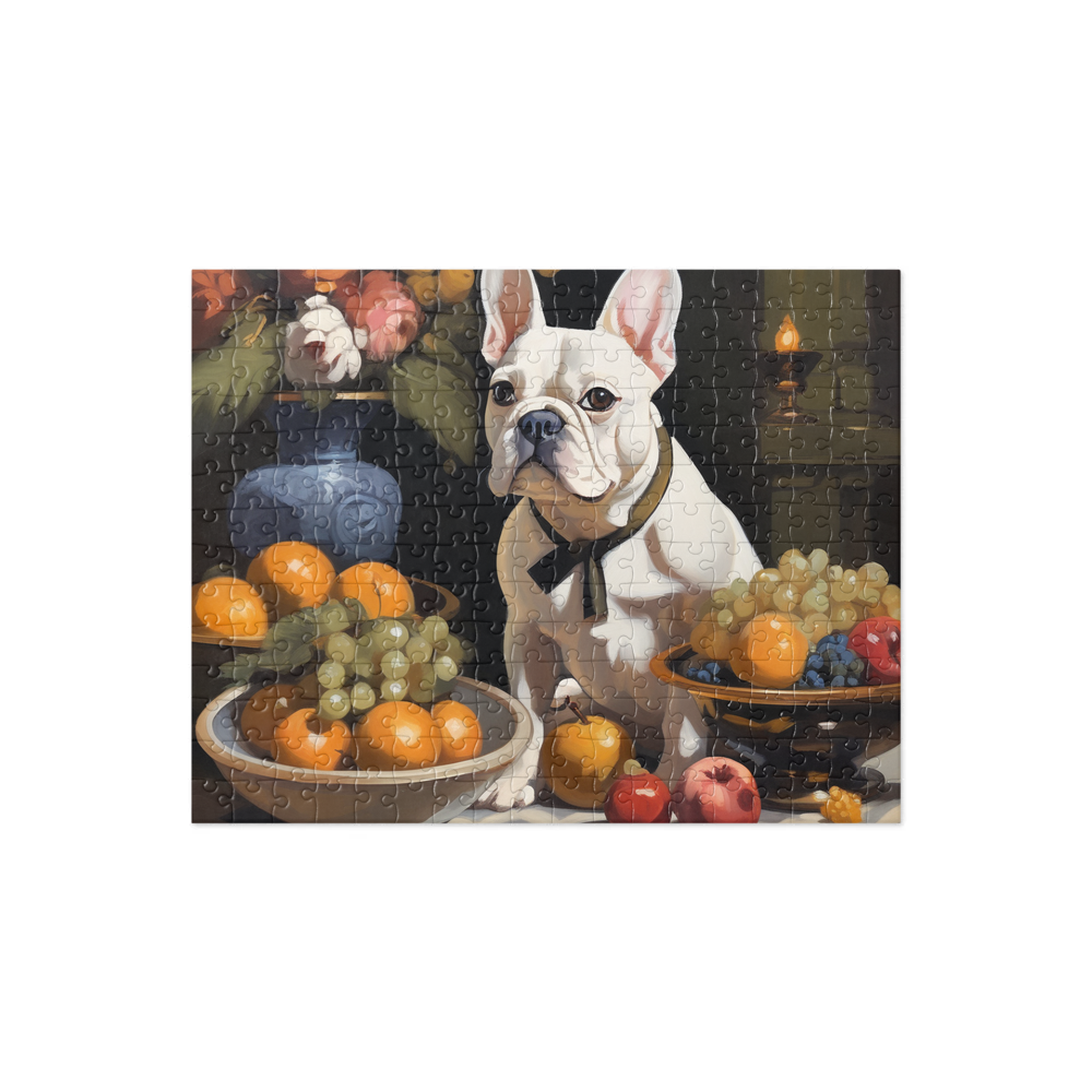 PugMug Custom White French Bulldog Jigsaw Puzzle