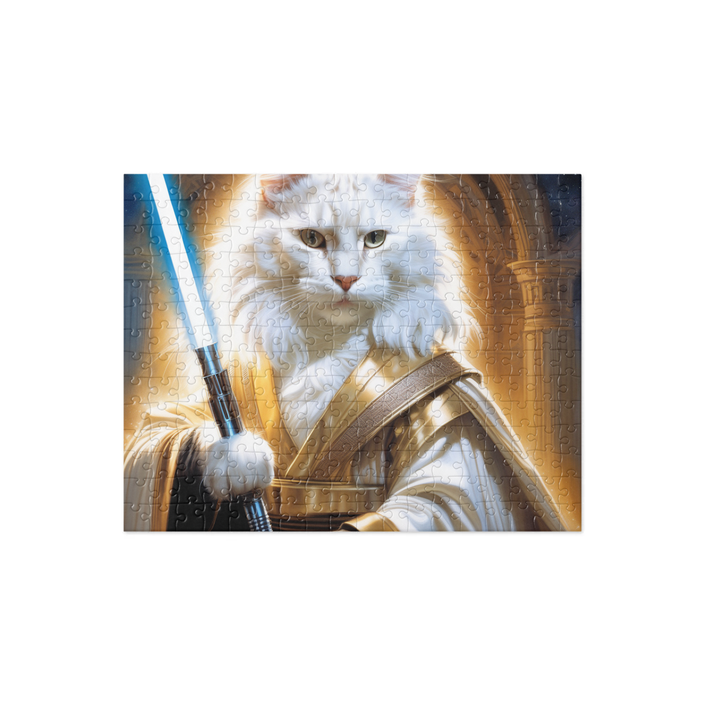 PugMug Custom White Maine Coon Cat Jigsaw Puzzle