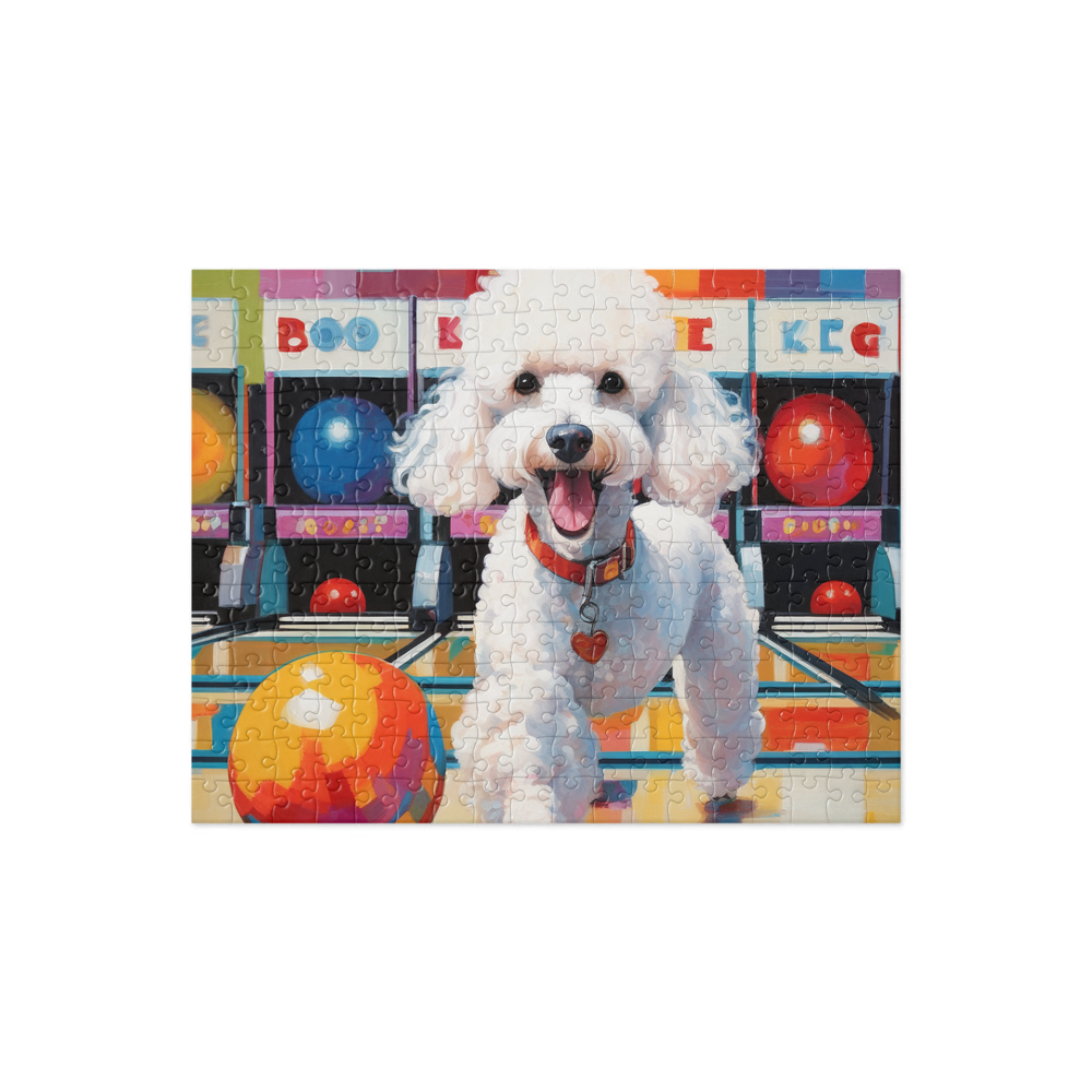 PugMug Custom White Poodle Jigsaw Puzzle