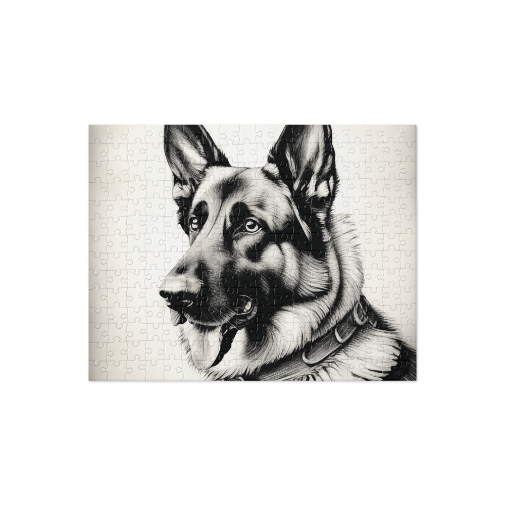 PugMug Custom German Shepherd Dog Jigsaw Puzzle