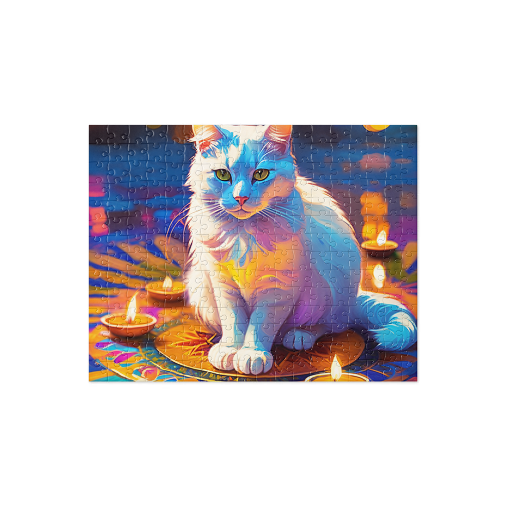 PugMug Custom White Companion Cat Jigsaw Puzzle