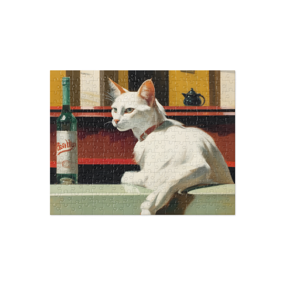 PugMug Custom White Companion Cat Jigsaw Puzzle