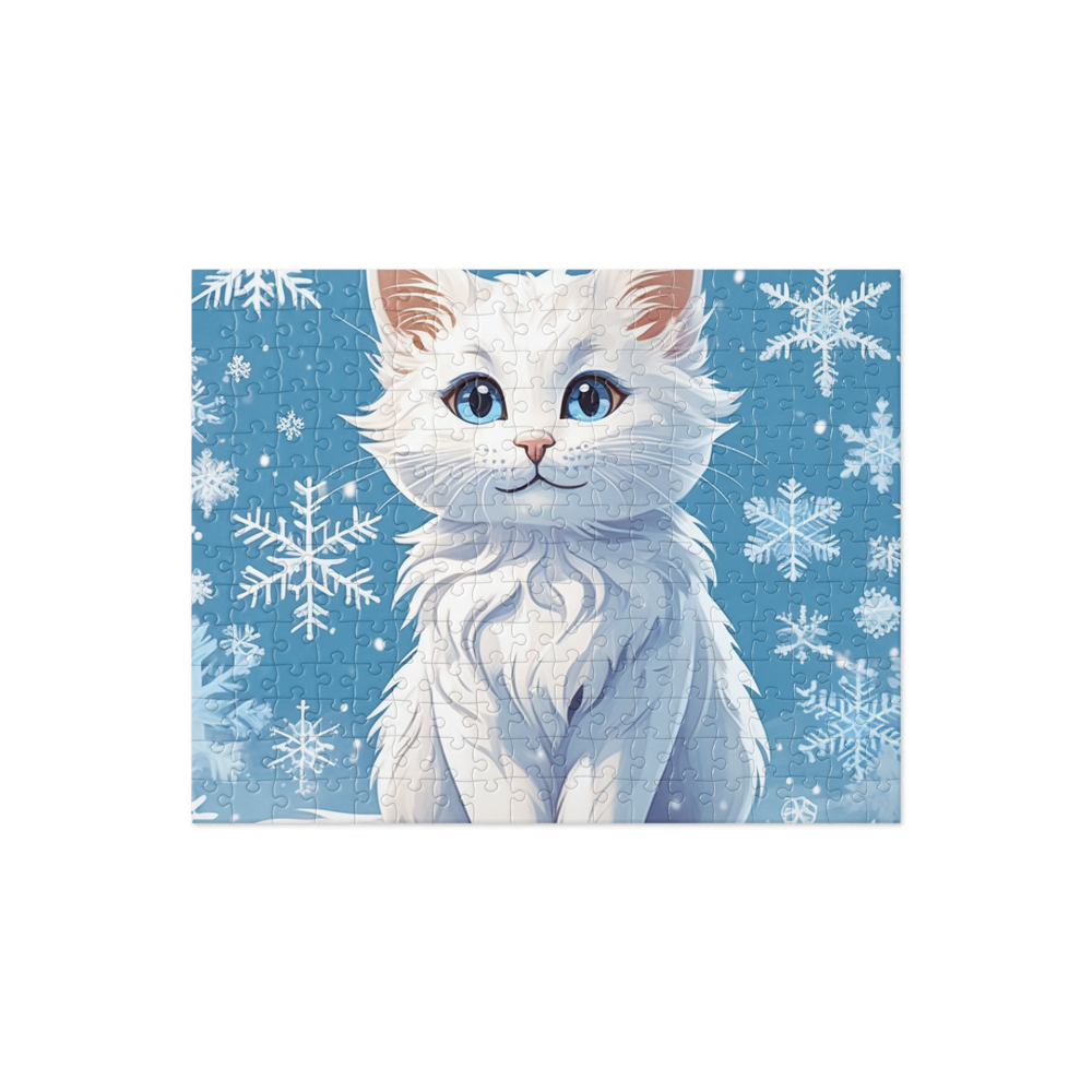 PugMug Custom White Companion Cat Jigsaw Puzzle