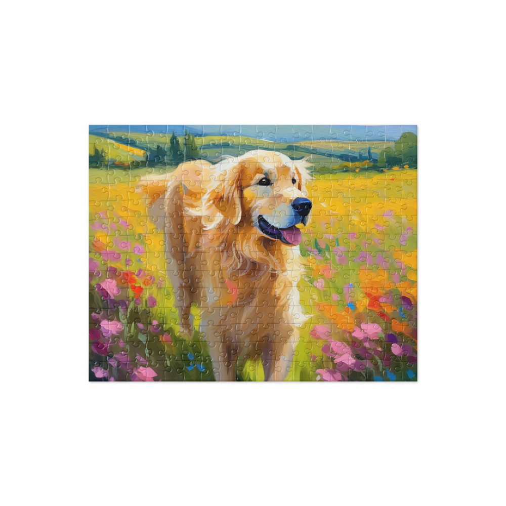 PugMug Custom Golden Retriever Jigsaw Puzzle