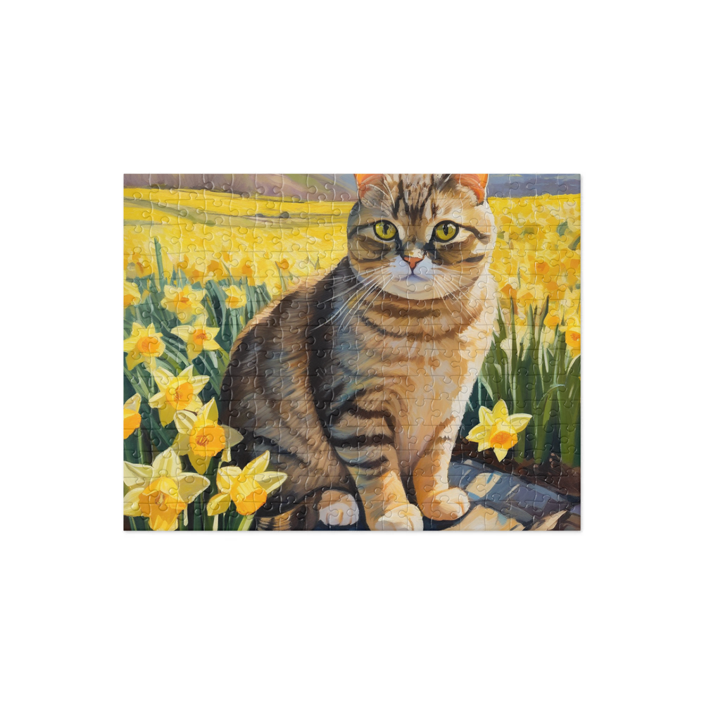 PugMug Custom Tabby Scottish Fold Cat Jigsaw Puzzle