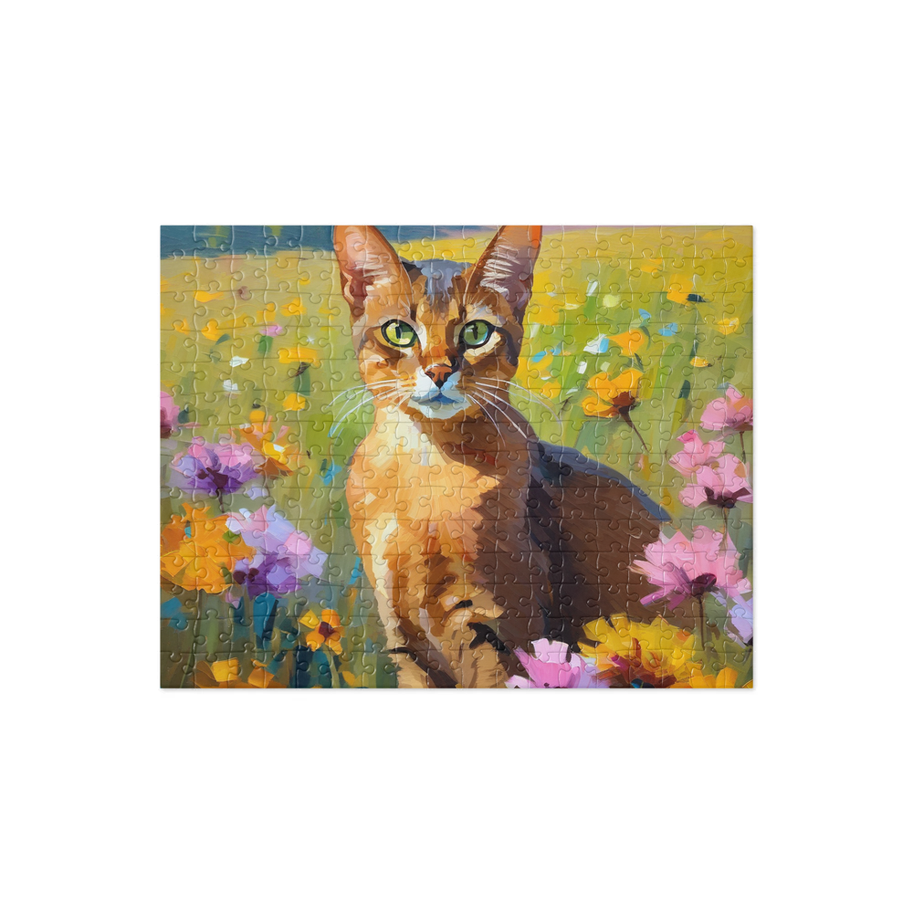 PugMug Custom Tabby Abyssinian Cat Jigsaw Puzzle