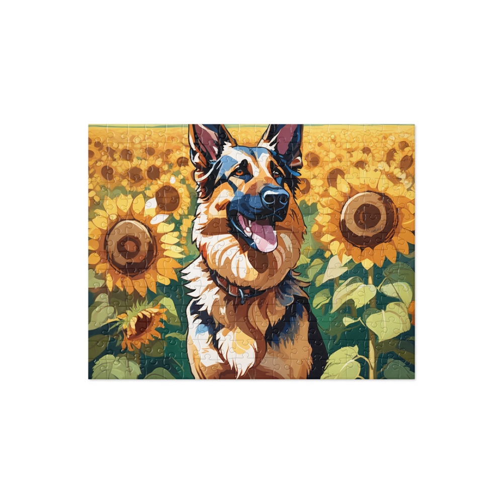 PugMug Custom German Shepherd Dog Jigsaw Puzzle