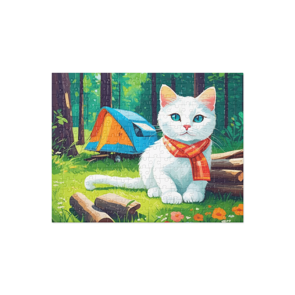 PugMug Custom White Companion Cat Jigsaw Puzzle