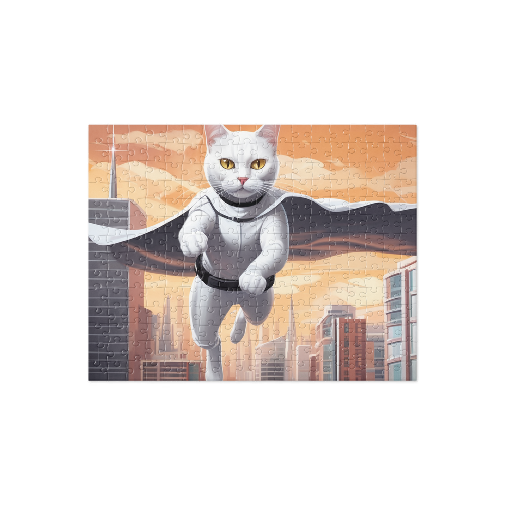 PugMug Custom White Companion Cat Jigsaw Puzzle