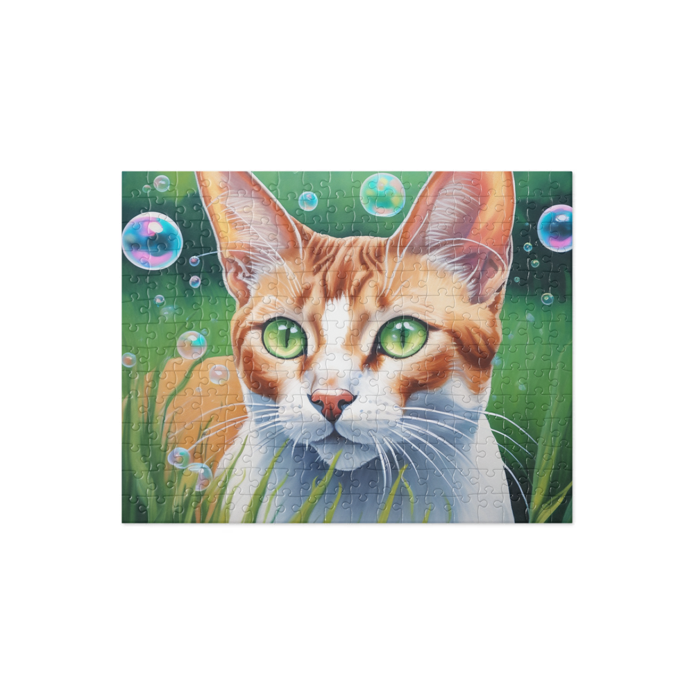 PugMug Custom White Abyssinian Cat Jigsaw Puzzle