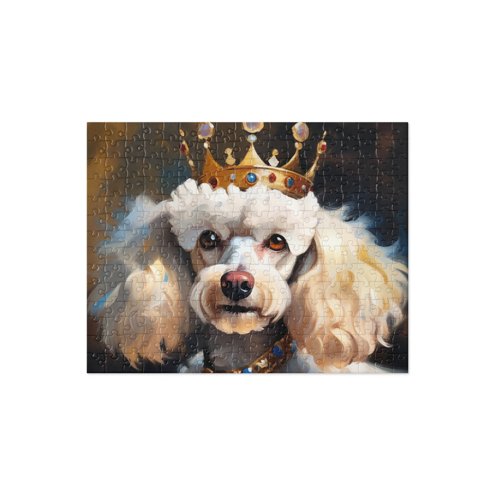 PugMug Custom White Poodle Jigsaw Puzzle