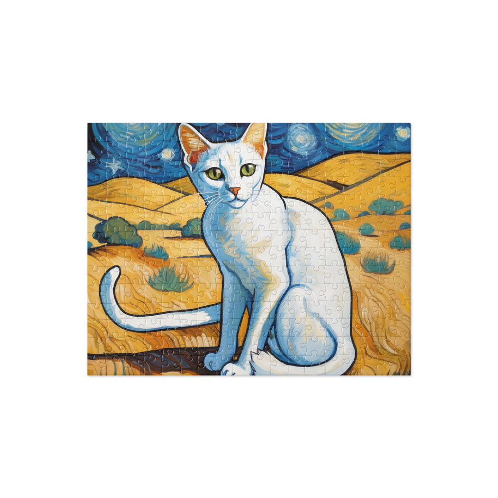 PugMug Custom White Abyssinian Cat Jigsaw Puzzle