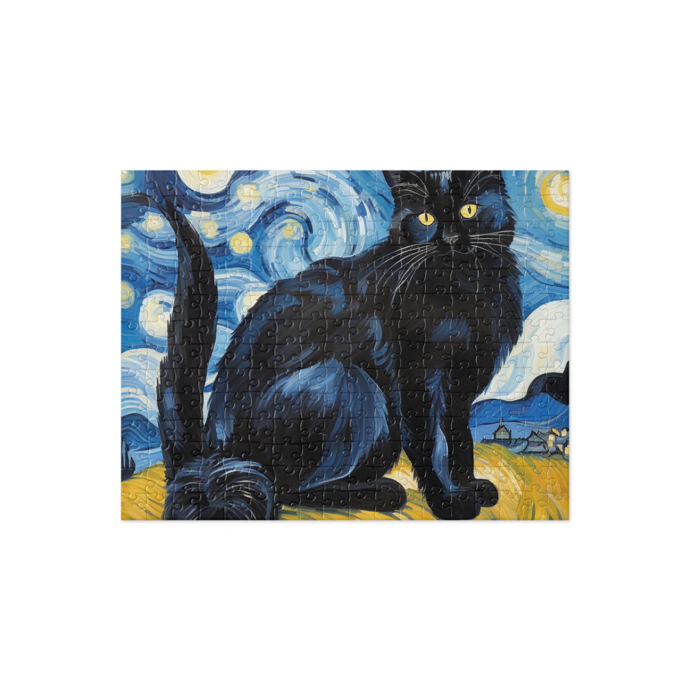 PugMug Custom Black Ragdoll Cat Jigsaw Puzzle