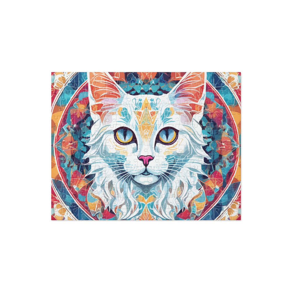 PugMug Custom White Companion Cat Jigsaw Puzzle