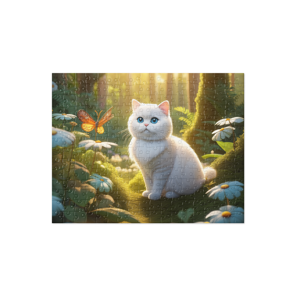 PugMug Custom White Scottish Fold Cat Jigsaw Puzzle