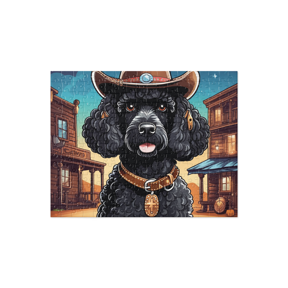 PugMug Custom Black Poodle Jigsaw Puzzle