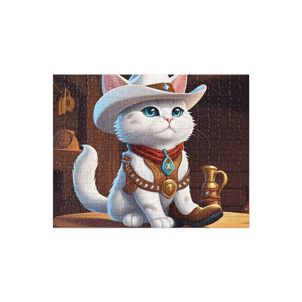 PugMug Custom White Exotic Cat Jigsaw Puzzle