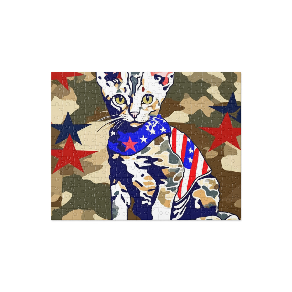 PugMug Custom Tabby Devon Rex Cat Jigsaw Puzzle