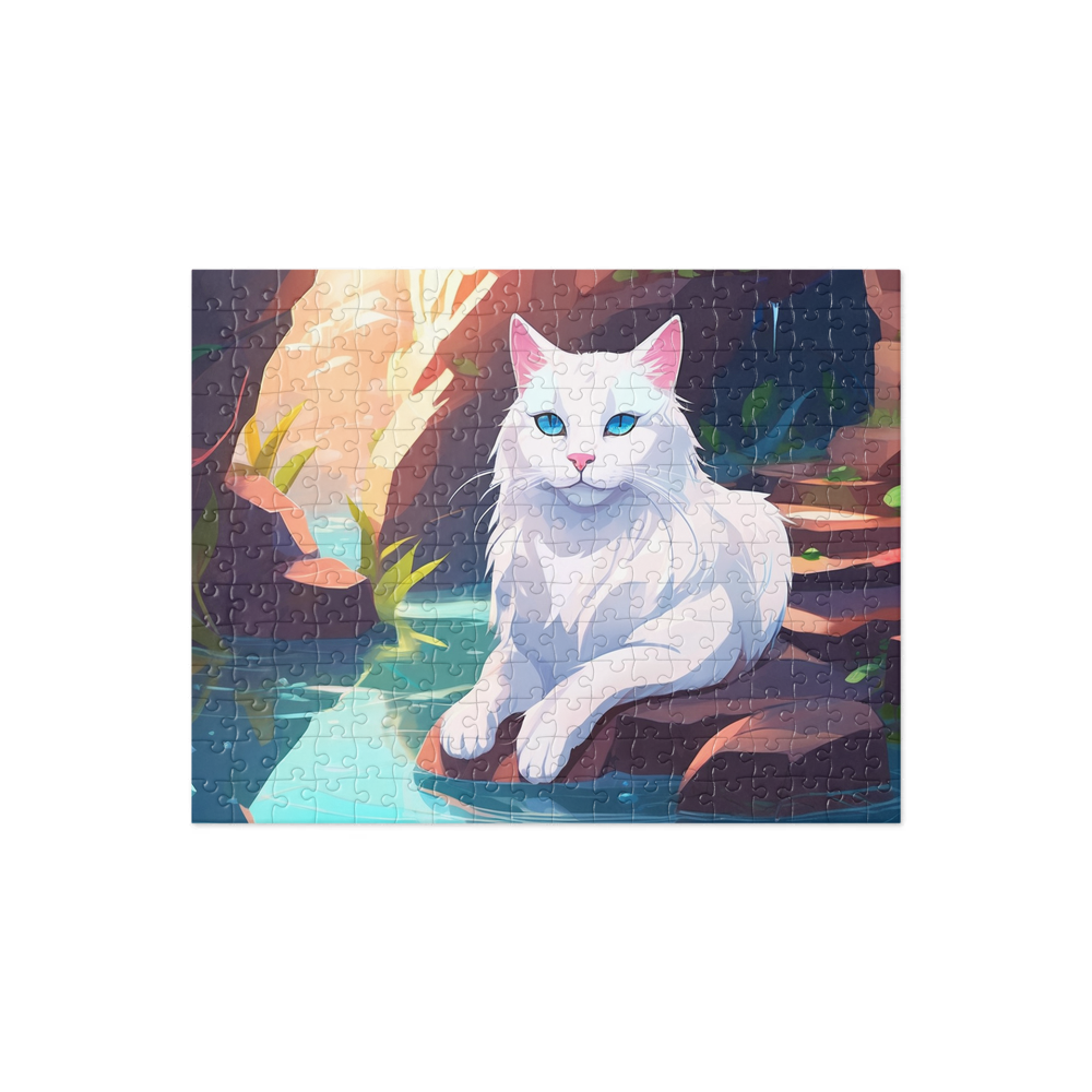 PugMug Custom White Companion Cat Jigsaw Puzzle