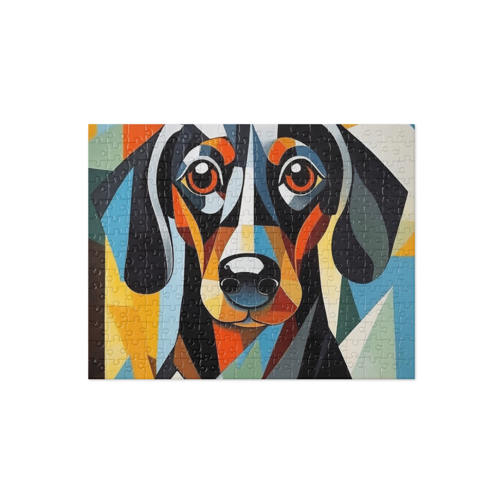 PugMug Custom Black Dachshund Jigsaw Puzzle