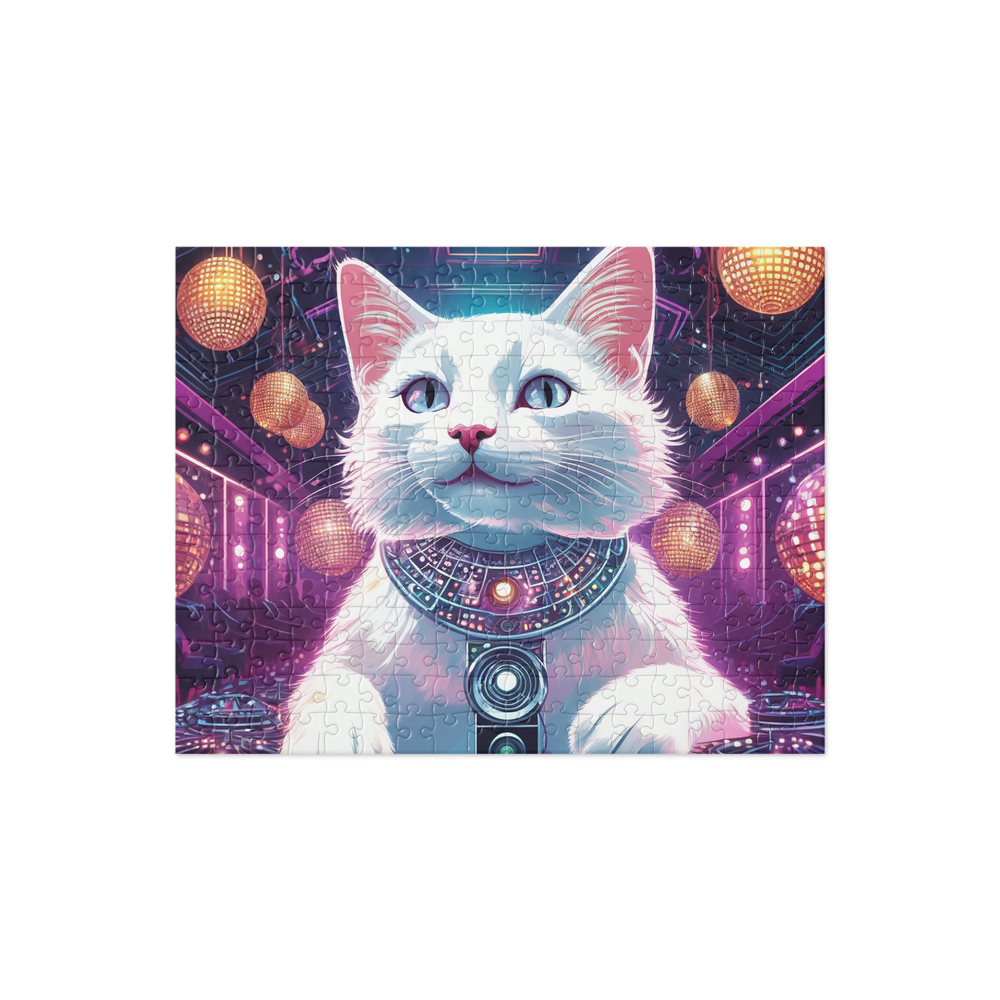 PugMug Custom White Companion Cat Jigsaw Puzzle