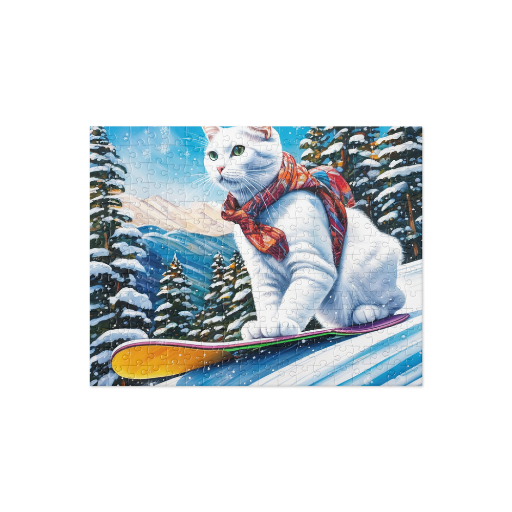 PugMug Custom White Companion Cat Jigsaw Puzzle