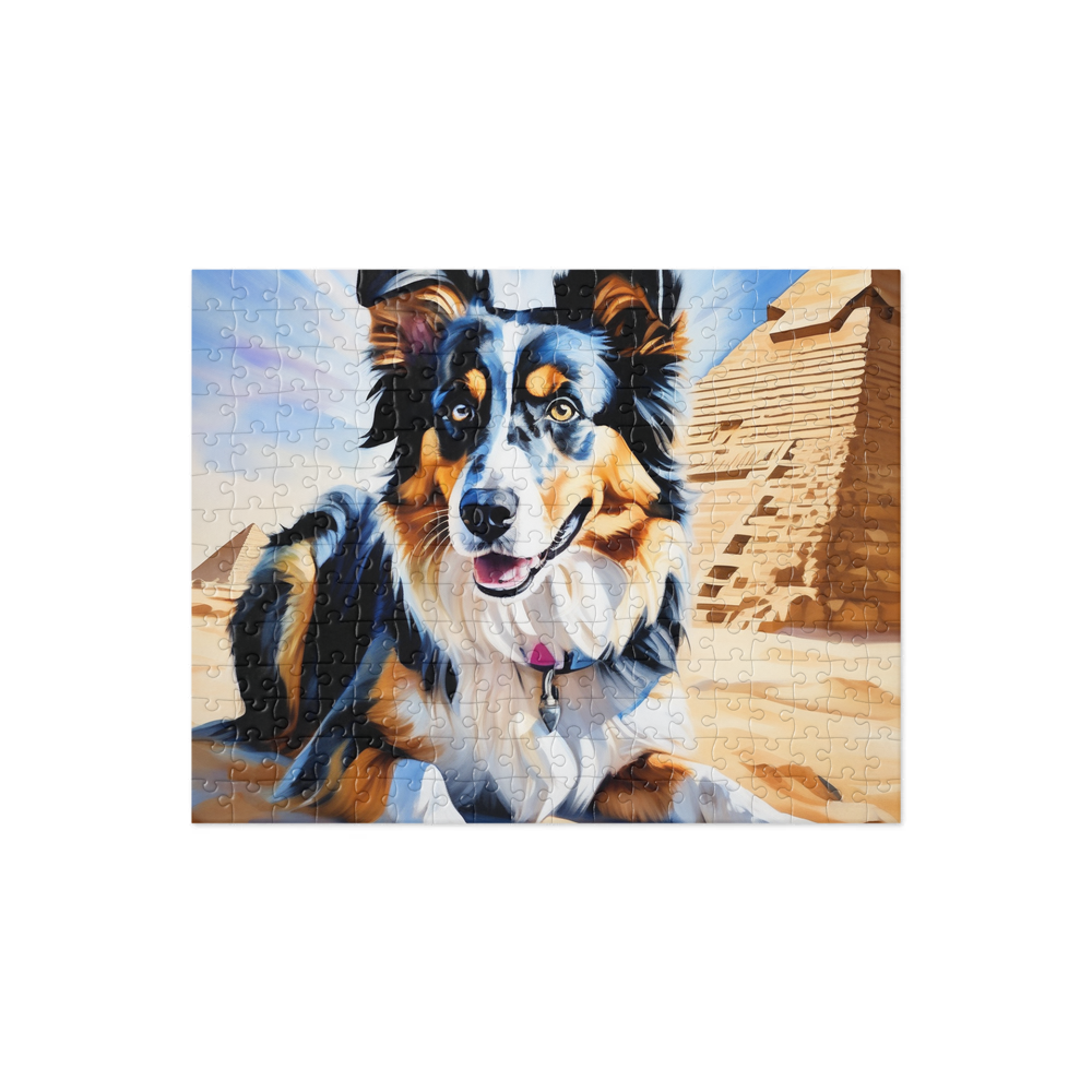 PugMug Custom Australian Shepherd Dog Jigsaw Puzzle