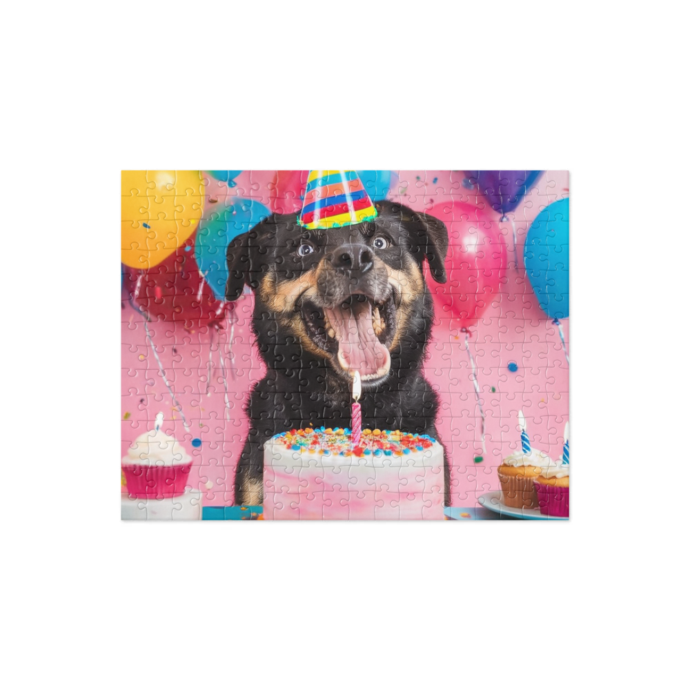 PugMug Custom Blue Jigsaw Puzzle