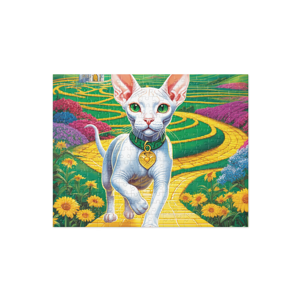 PugMug Custom White Sphynx Cat Jigsaw Puzzle
