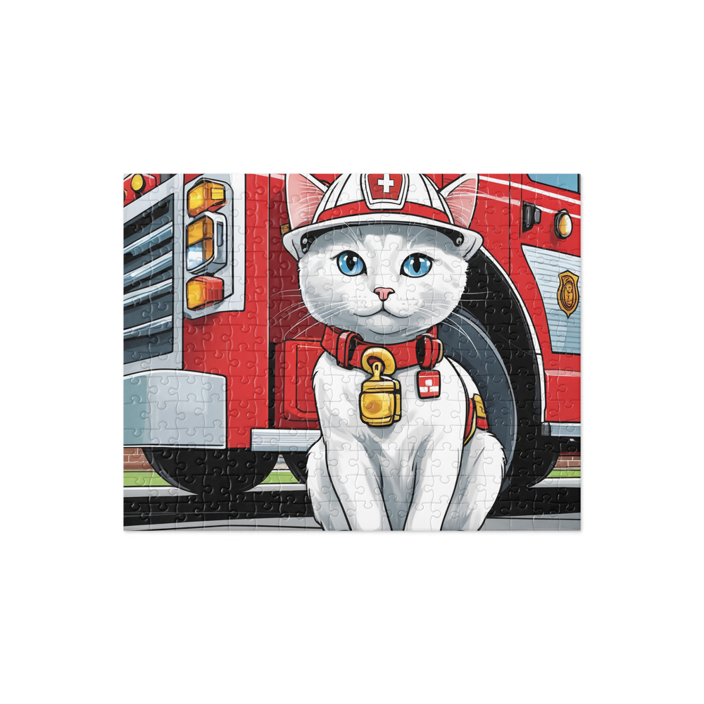 PugMug Custom White Companion Cat Jigsaw Puzzle