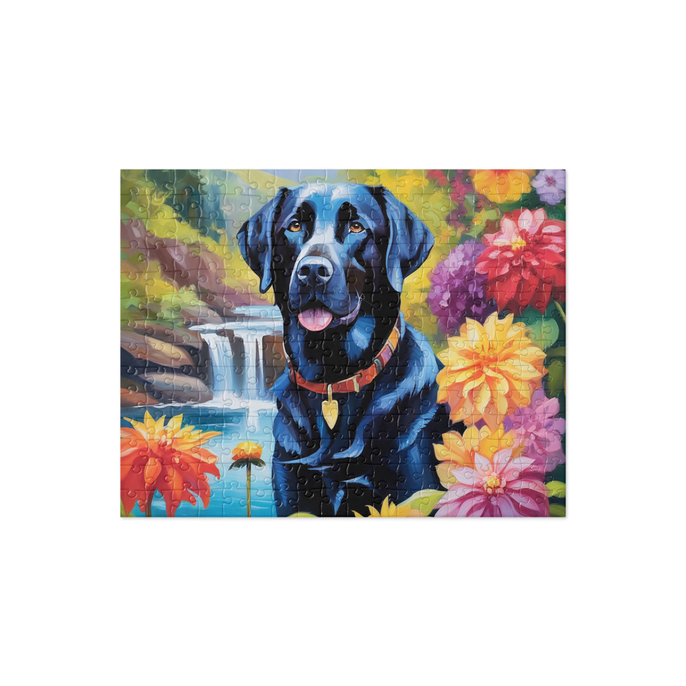 PugMug Custom Black Labrador Retriever Jigsaw Puzzle
