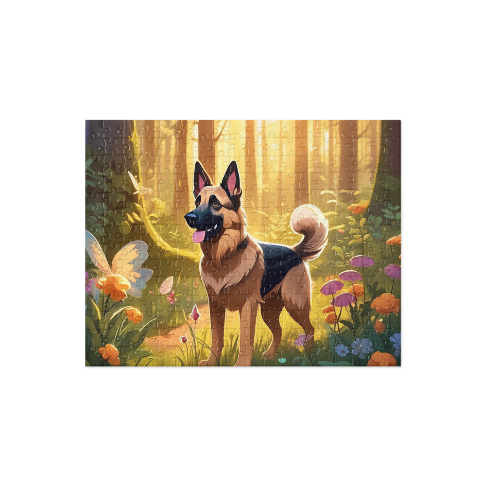 PugMug Custom German Shepherd Dog Jigsaw Puzzle