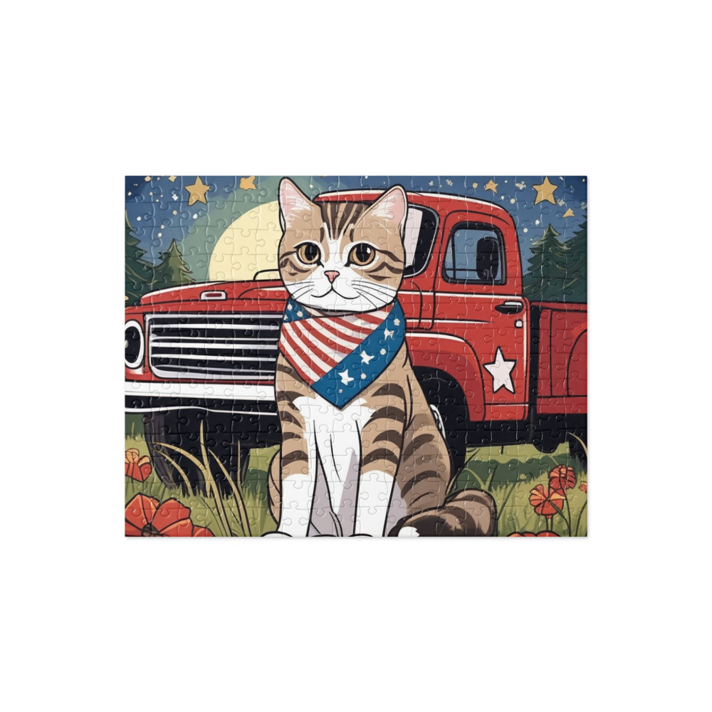 PugMug Custom Tabby Scottish Fold Cat Jigsaw Puzzle