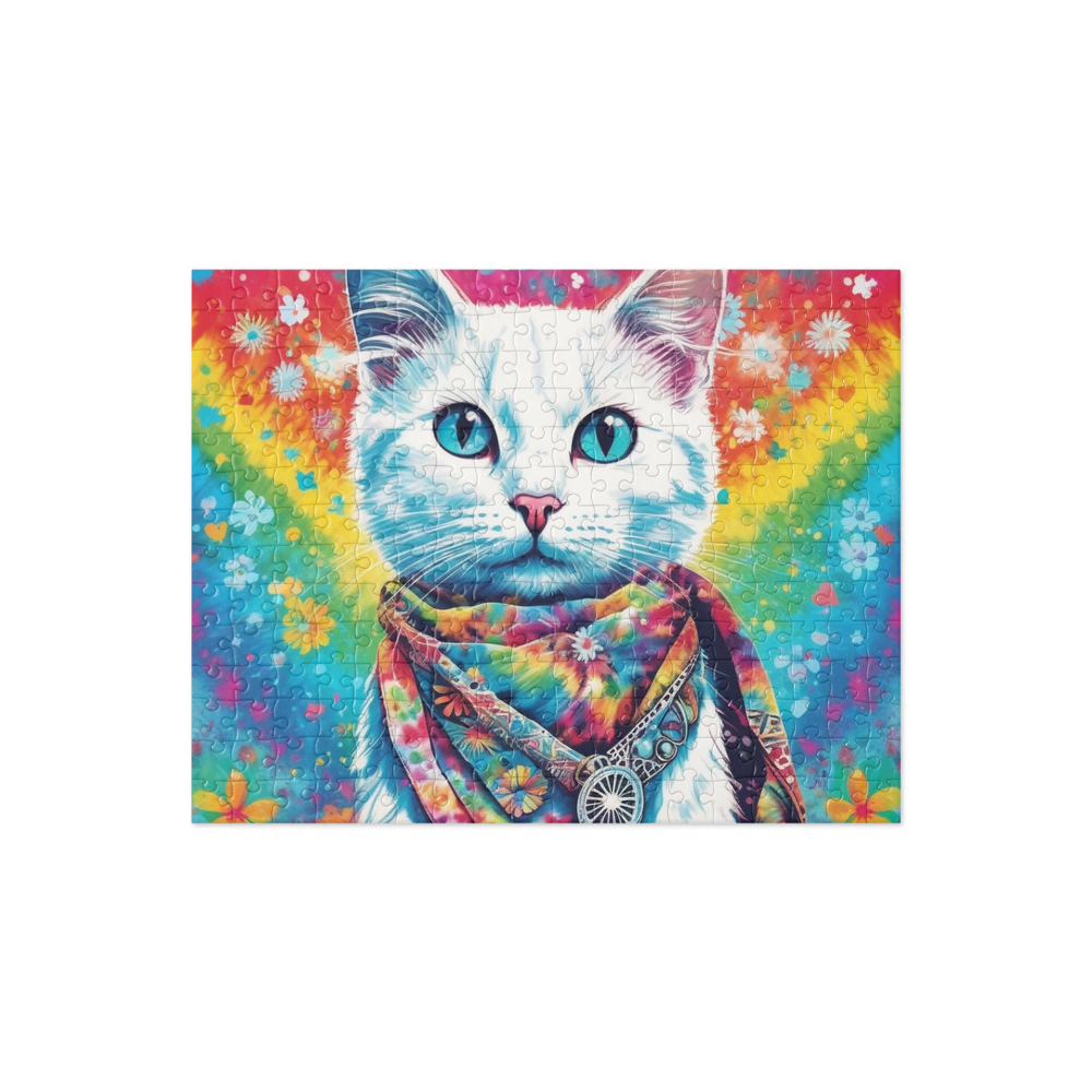 PugMug Custom White Companion Cat Jigsaw Puzzle