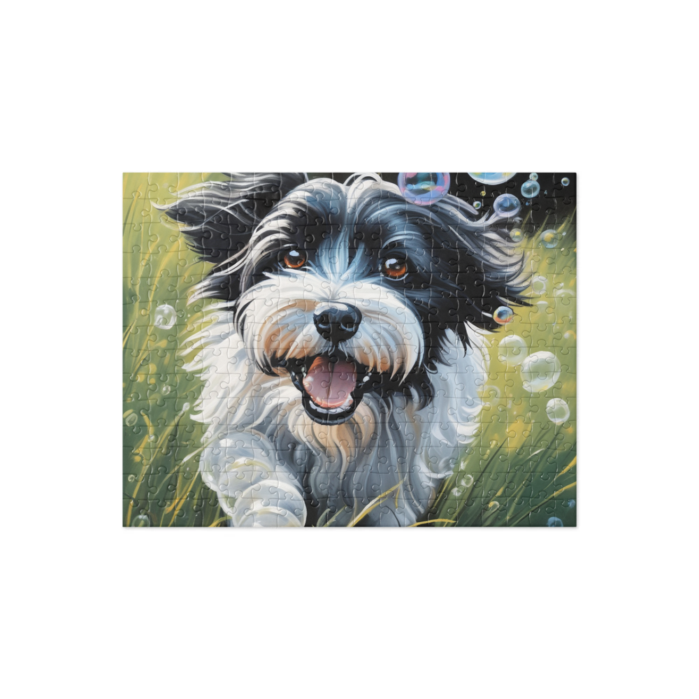 PugMug Custom Black-and-white Havanese Dog Jigsaw Puzzle