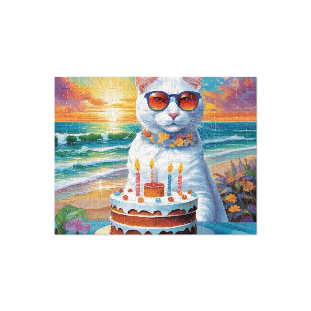 PugMug Custom White Companion Cat Jigsaw Puzzle
