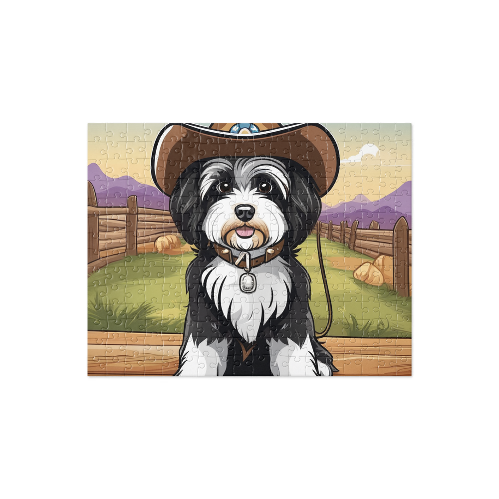PugMug Custom Black-and-white Havanese Dog Jigsaw Puzzle