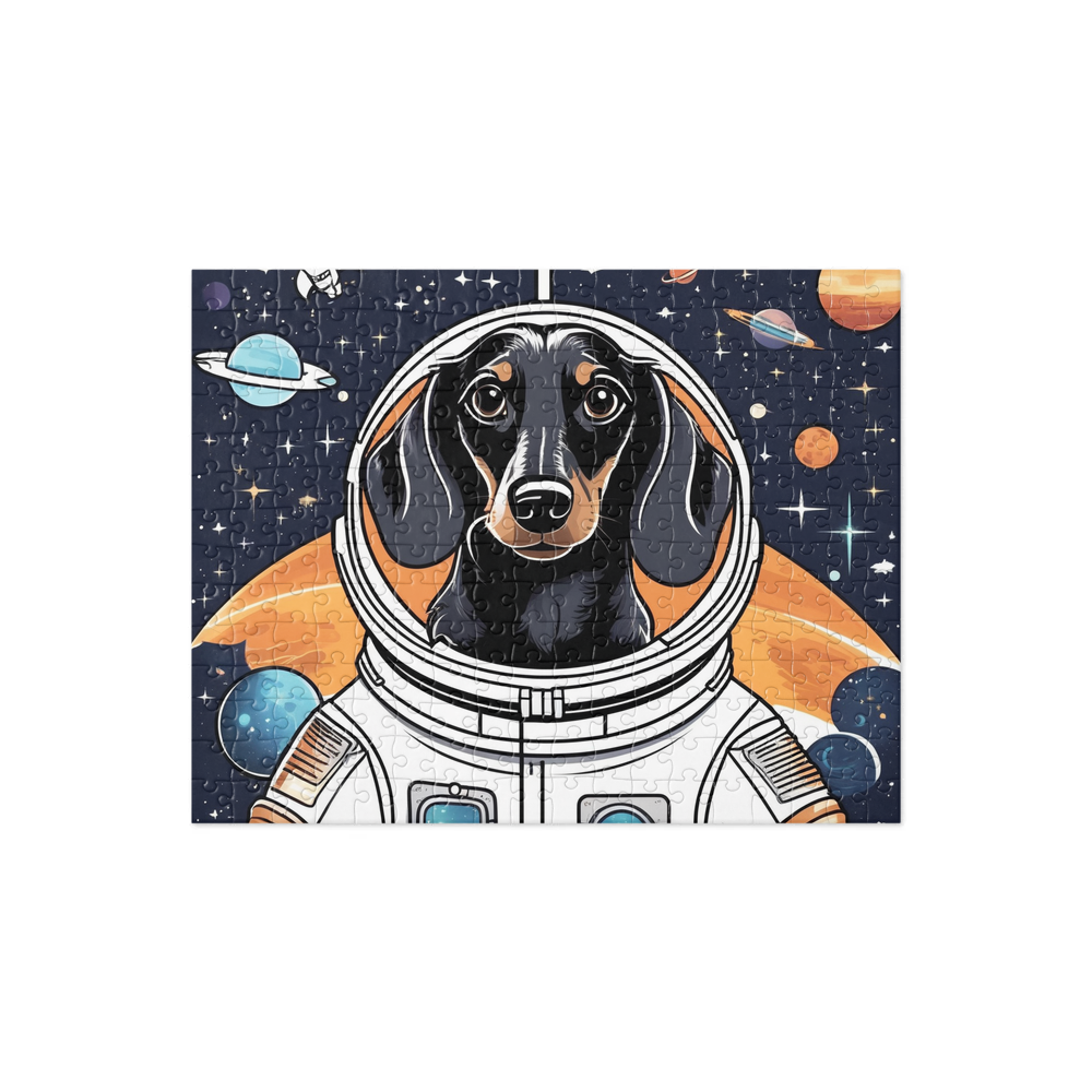 PugMug Custom Black Dachshund Jigsaw Puzzle