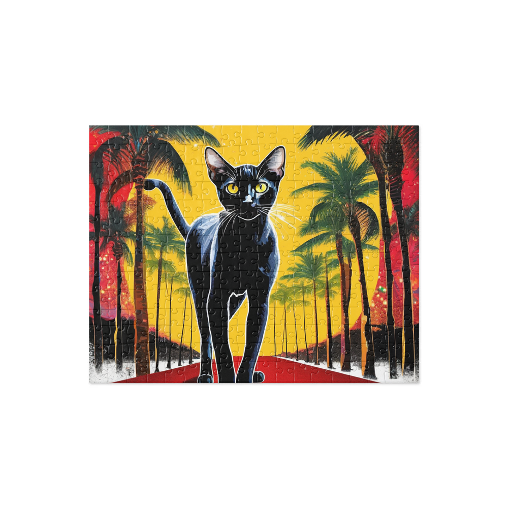 PugMug Custom Black Abyssinian Cat Jigsaw Puzzle