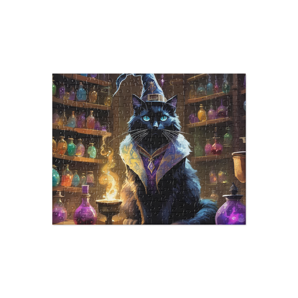 PugMug Custom Black Ragdoll Cat Jigsaw Puzzle