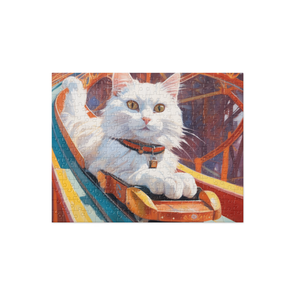 PugMug Custom White Companion Cat Jigsaw Puzzle