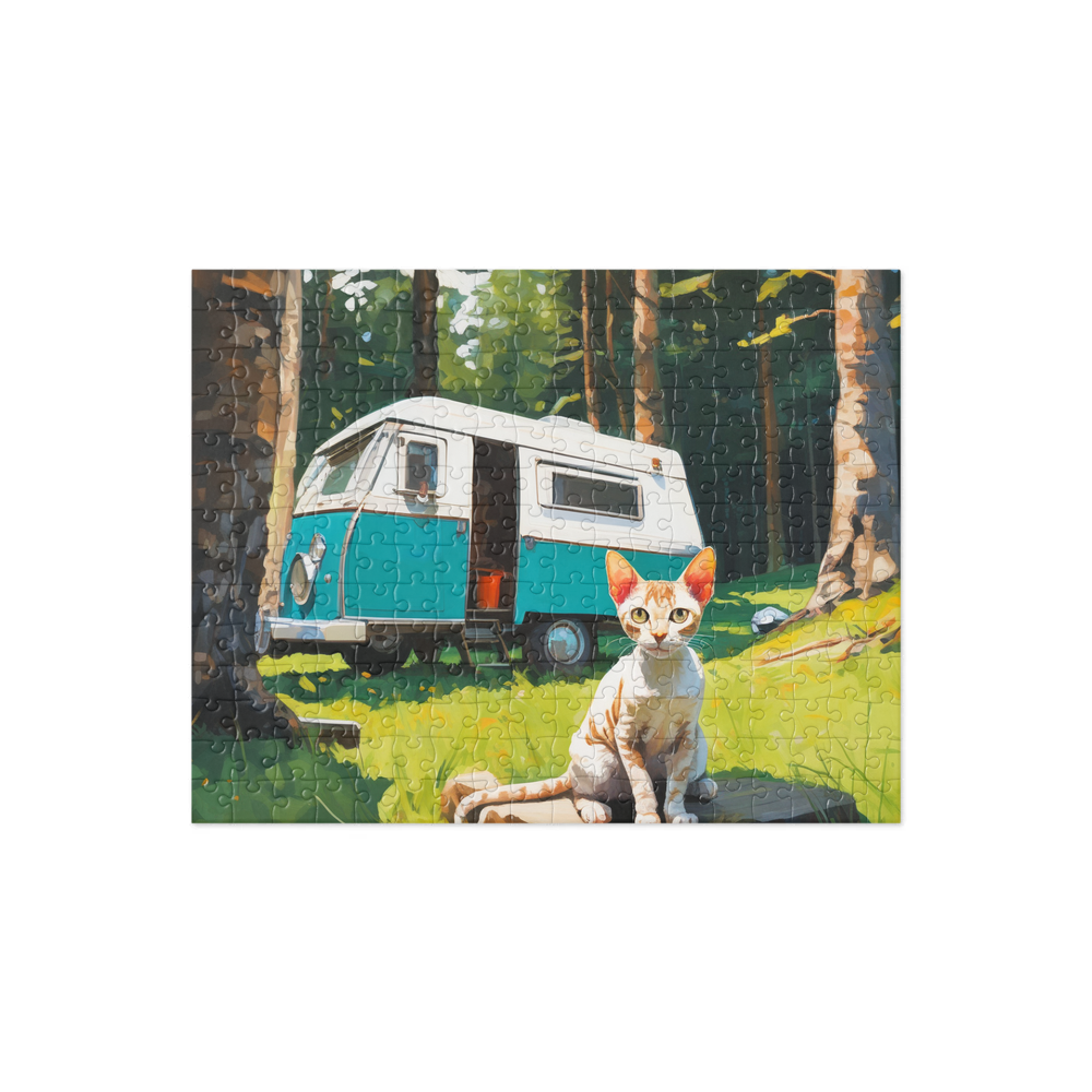 PugMug Custom Tabby Devon Rex Cat Jigsaw Puzzle