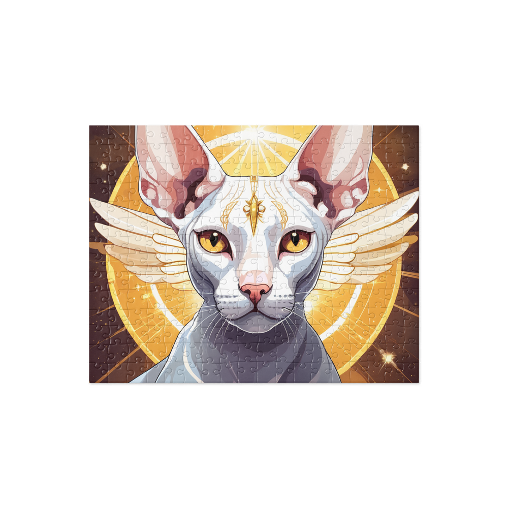 PugMug Custom White Sphynx Cat Jigsaw Puzzle
