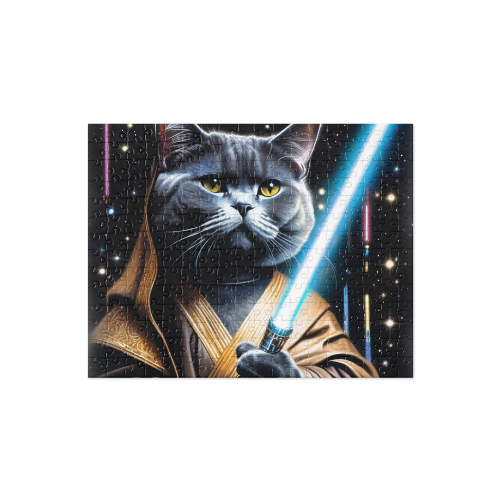 PugMug Custom Black British Shorthair Cat Jigsaw Puzzle